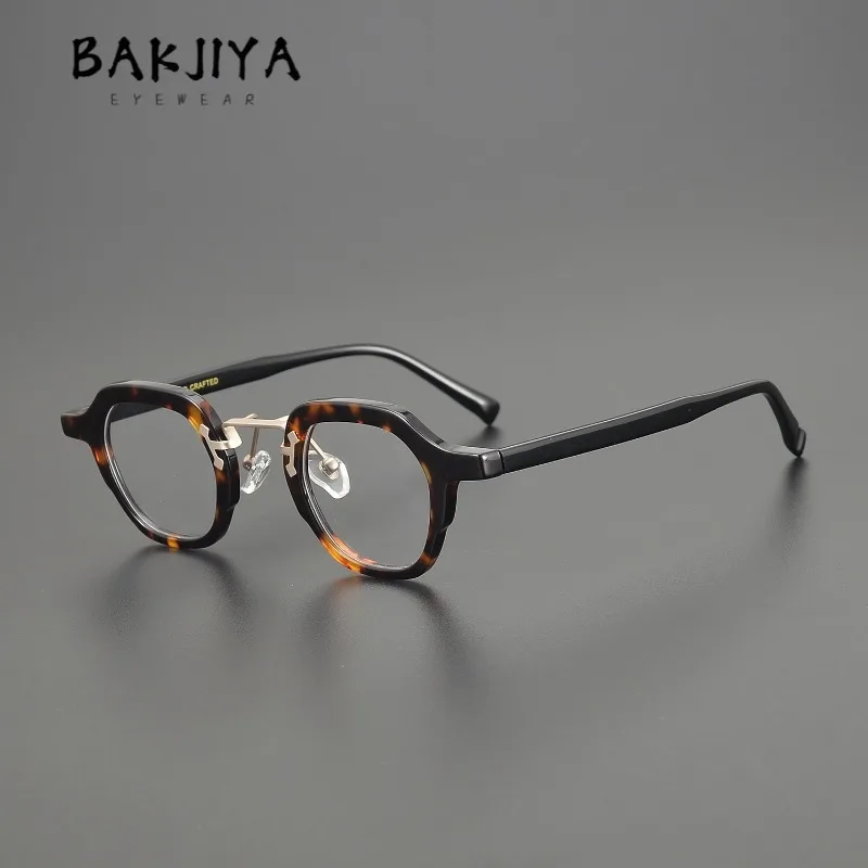 

High Quality Luxury Acetate Eyeglass Frame Tortoiseshell Frame Men's Retro Eyeglasses Women's Optical Prescription Eye Glasses