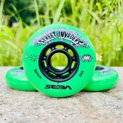 SEBA Street Invaders 84A, patines en línea, rueda de Slalom para 72 76 80 FSK, color blanco, negro, azul, rojo, verde, amarillo, 72mm, 76mm, 80mm