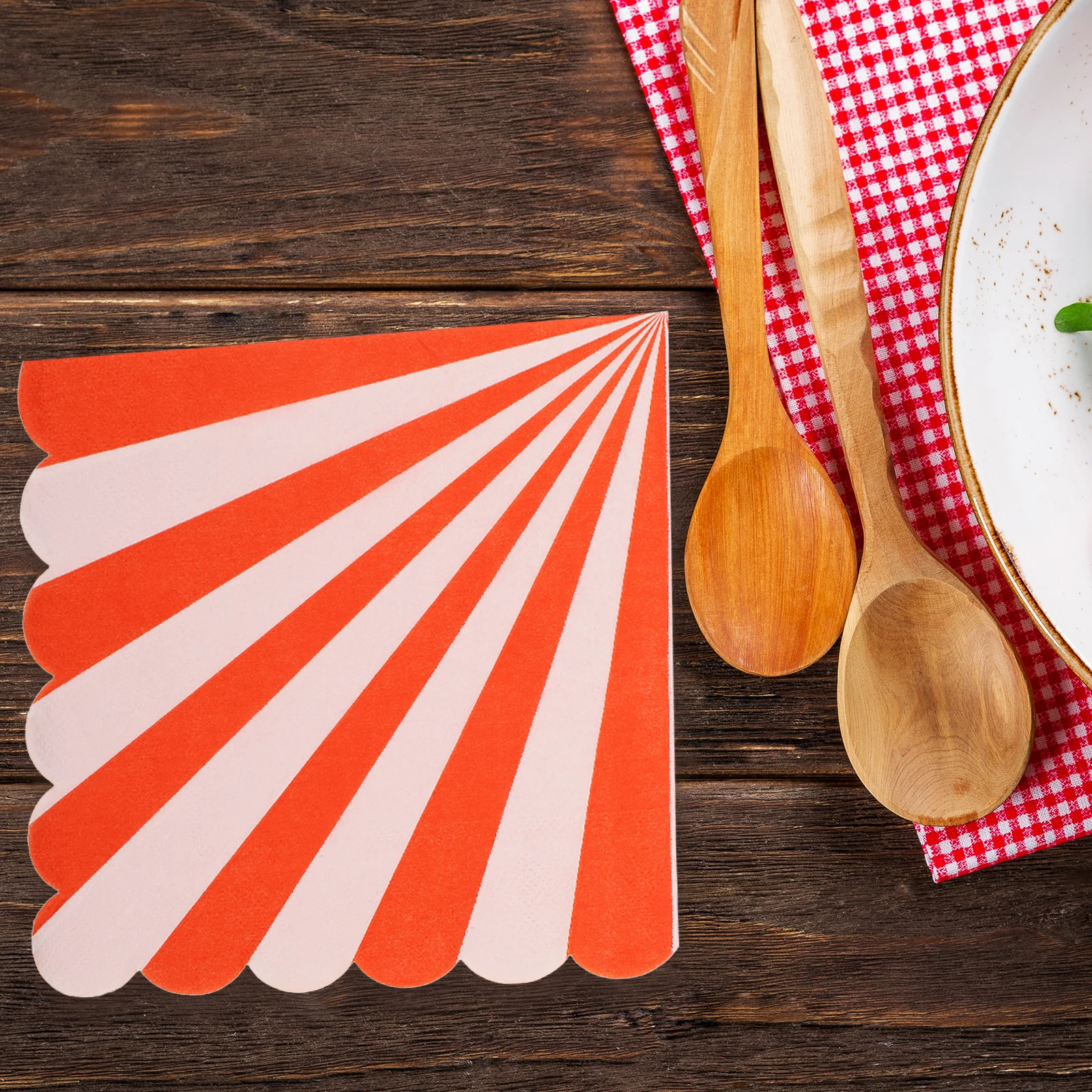 16 قطعة مناديل الحلوى الأنيقة المتاح صدفي حافة حفلة المشروبات المناديل أنماط نابضة بالحياة لأحداث كوكتيل عيد الميلاد #3