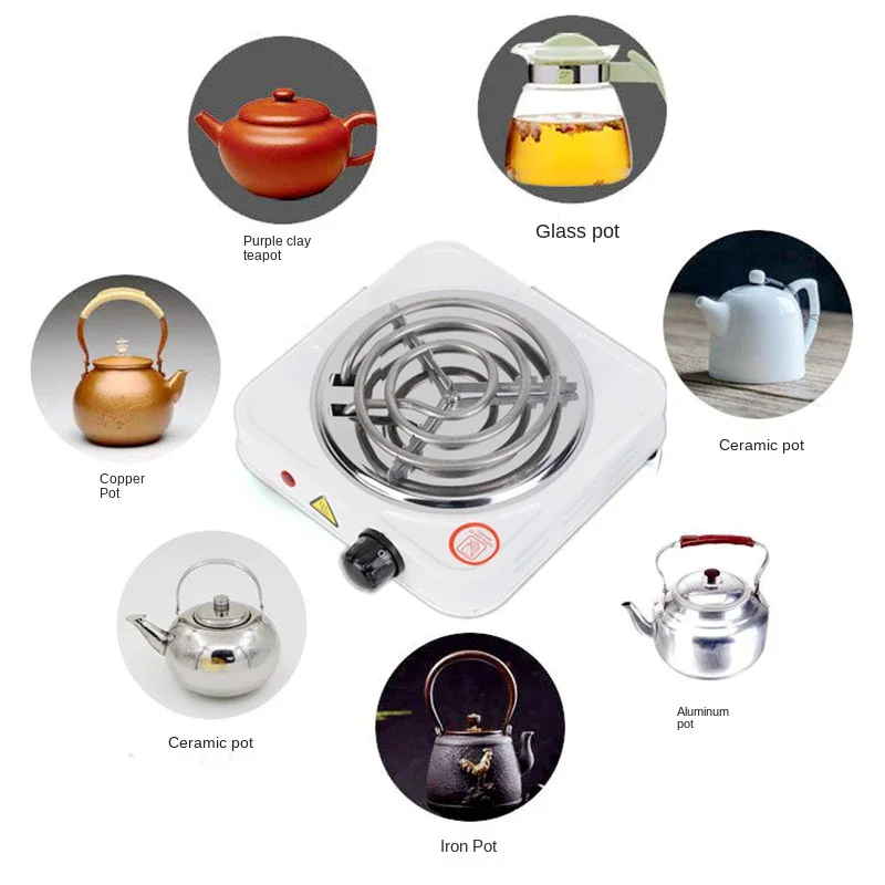 Electric Furnace Household Mini Single Disc Burner Portable Hot Plate Mosquito Incense Furnace 1000W Kitchen Stove