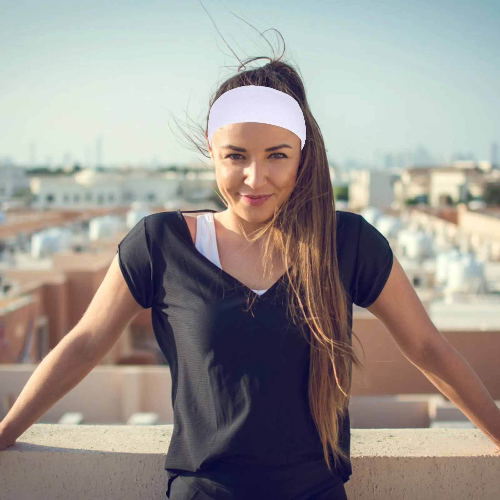 

4Pcs Premium Makeup Headband for Women Adjustable Soft Elastic Hair Band for Face Washing Spa Yoga Sweat Absorbing Bath