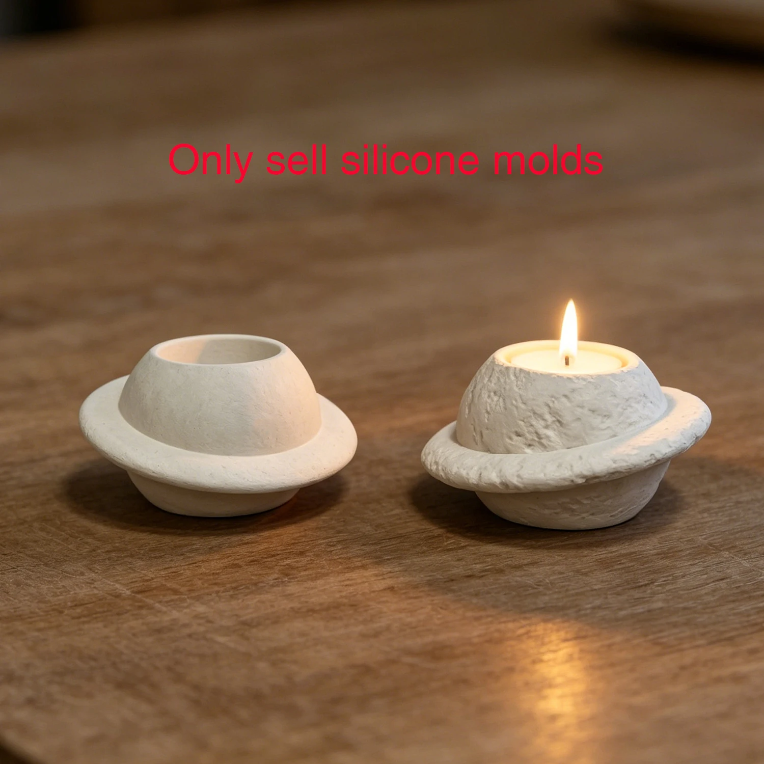 

Силиконовая форма для подсвечника в форме планеты - форма для чайных свечей, для бетона и гипса, современный декор для стола