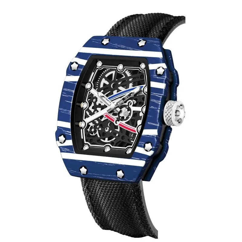 Men's Tonneau Quartz Watch, Ultra Slim Design