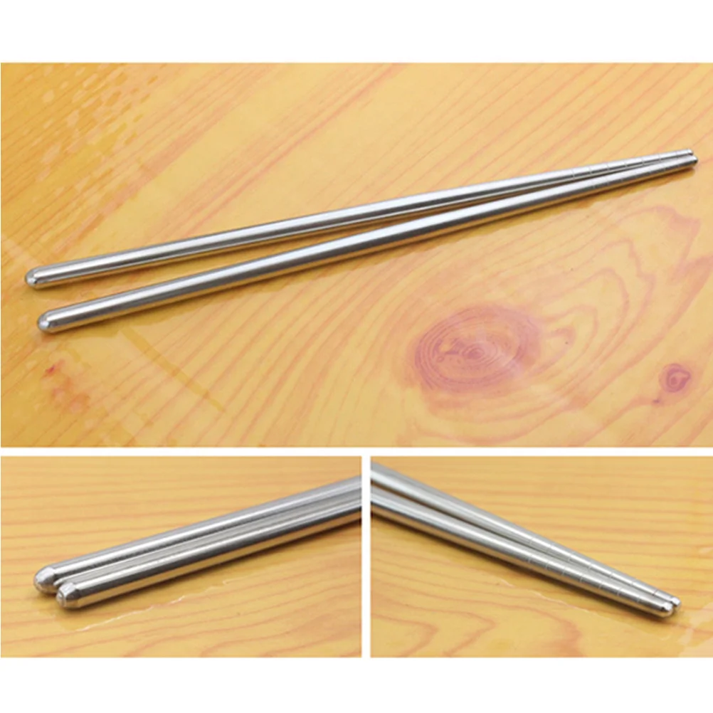 

3Pcs Stainless Steel Tableware Set Durable Rust-Resistant Spoon Fork Chopsticks Portable Travel Silverware for Camping Office