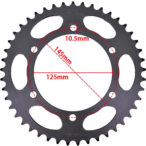 Imagen 2 del producto Piñón trasero delantero 45T de cadena 520 para YAMAHA MT03 MT 03 2006-2012 XT660 R X 2004-2015 XTZ660 Z Tenere 2008-2015 XT XTZ 660