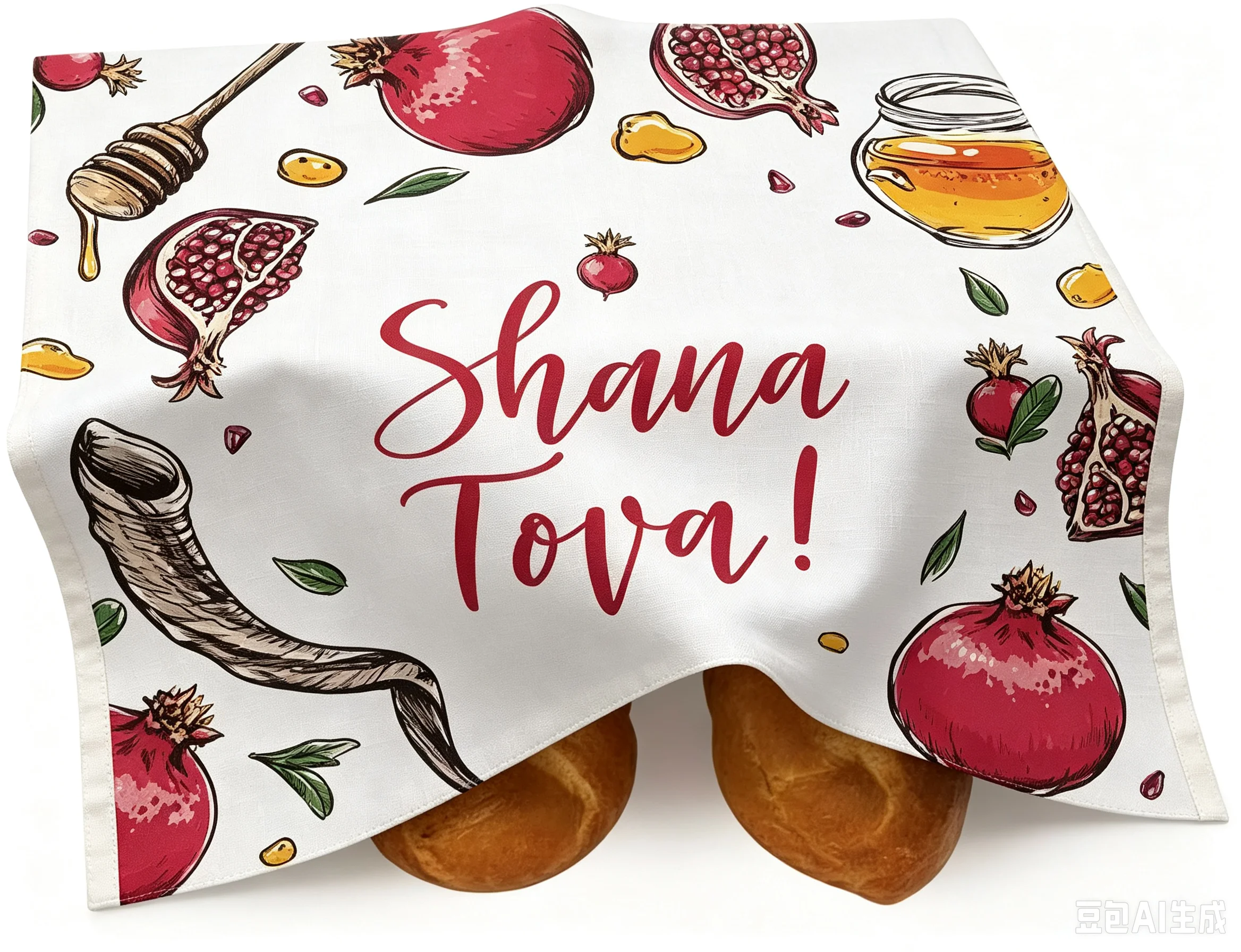 1pc Rosh Hashanah Jewish Shabbat Challah Cover Cloth Kitchen Dining Matzo Cover Cloth Shabbat Cloth Elegant Judaica Gift