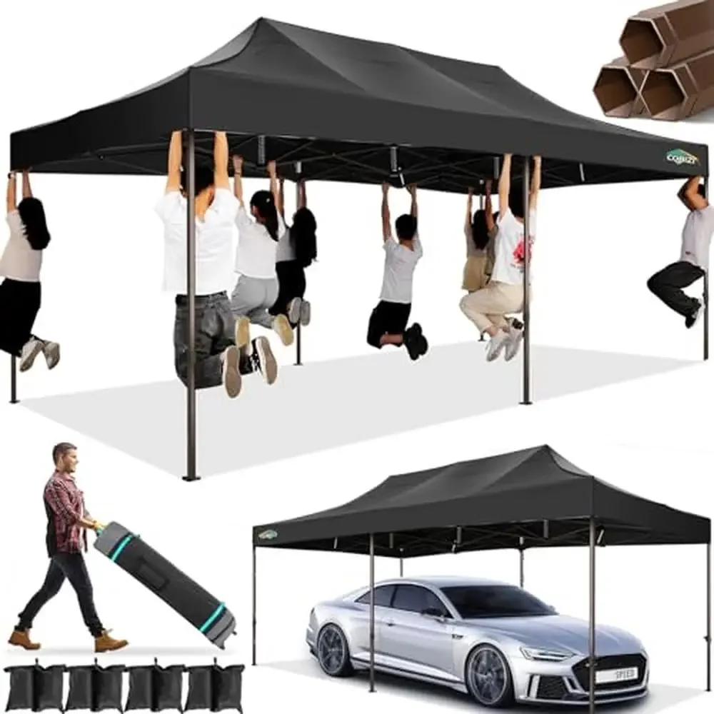 

Commercial Grade 10x20 Waterproof Canopy Tent with Sandbags Parties and Events