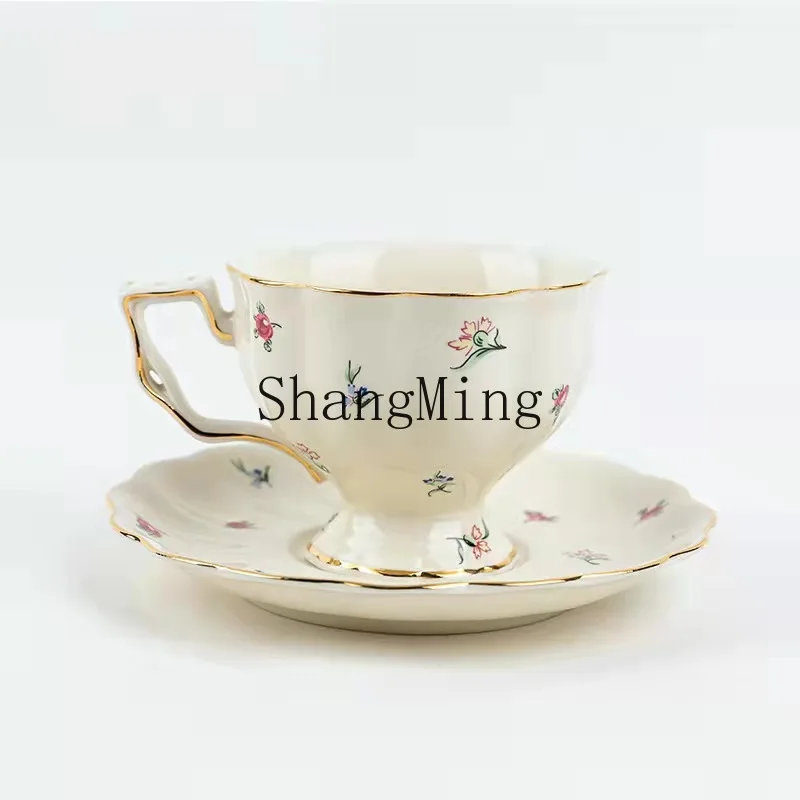 DSA retro coffee cup set cup saucer afternoon tea mug household ceramic high value set