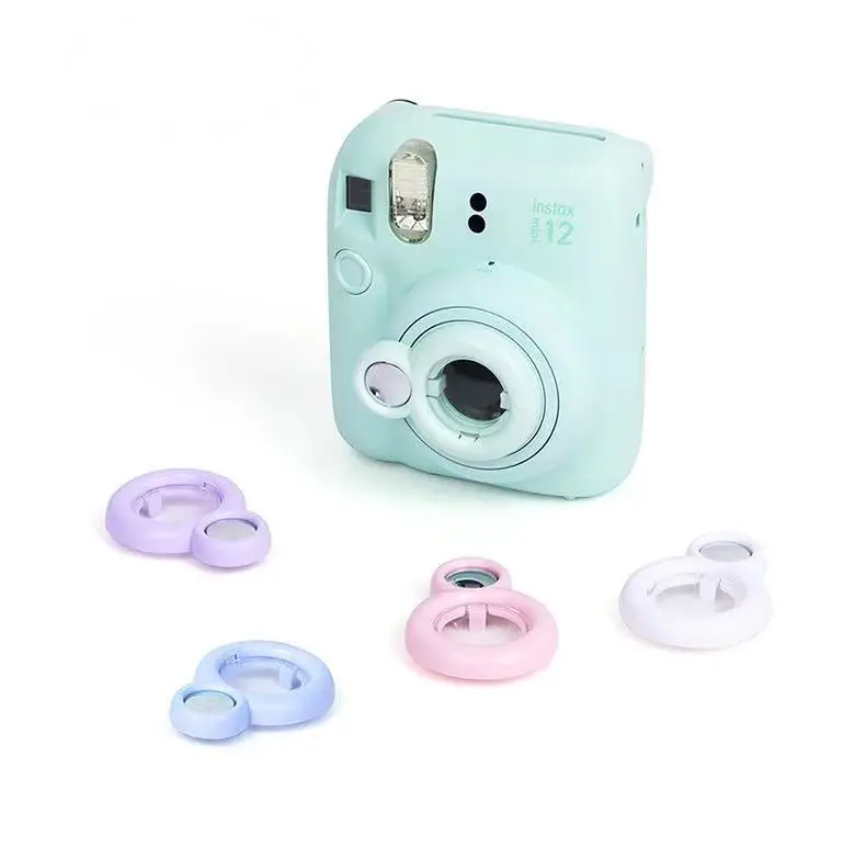 new Instax mini 12 Selfie Mirror & 4 Colors Close-Up Lens Filters  Camera Close Up Lens