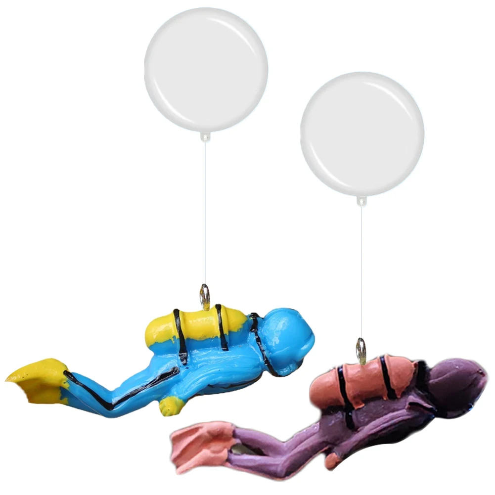 Aquarium Decoration Resin Floating Diver Fish Tank Floating Decoration Under the Water Set Underwater World Small Floating Ball