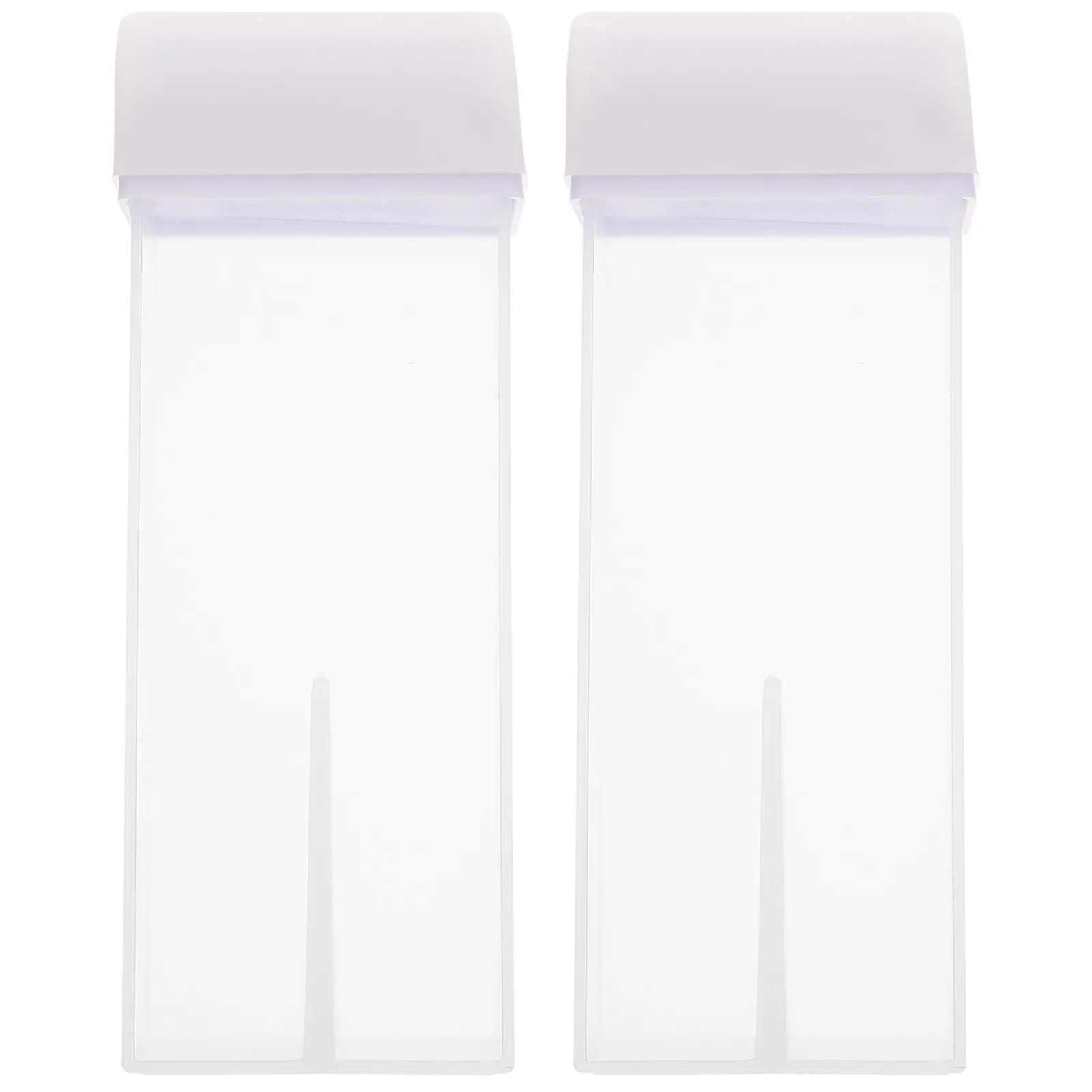 2Pcs Depilatory Wax Bottles Refillable ABS Material Lightweight Portable Travel Bottles for Hair Removal Storage Container
