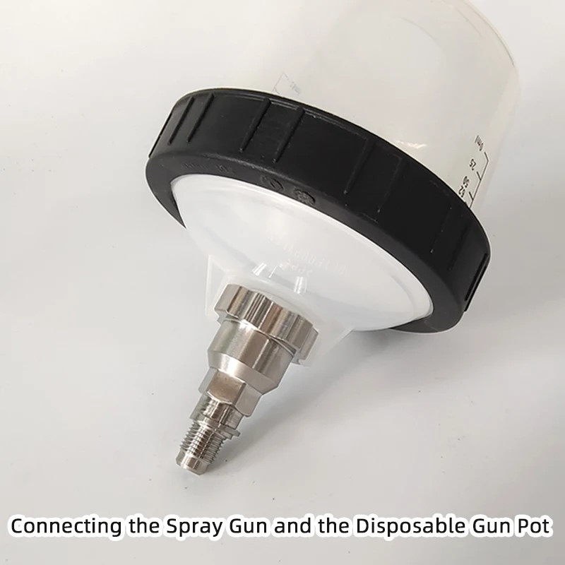 Quick Connector Suitable SATA Spray Gun Minijet 4 / 3000B Adapter Car Paint Gun Cup 10 Mm*1.0mm For Disposable Measuring Cup