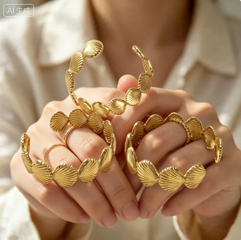 ​WT-JF374 WKT New Yellow Brass 57mm Luxury Bangle Can Be Adjustable  With 18k Real Gold Plated For Women ACC