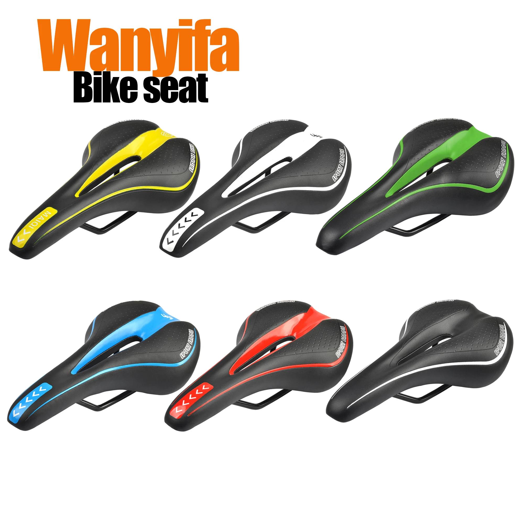 

Wanyifa Bicycle Saddle Ultralight Hollow and Breathable Soft Cushion Mountain Bike Seat Cushion for Bicycle Components