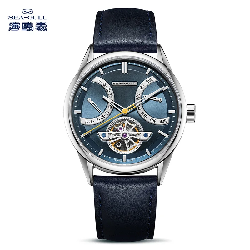 Seagull Fashion Business Men Mechanical Watch 2024 New Hollow Flywheel Waterproof Automatic Mechanical Watch Genuine 6126