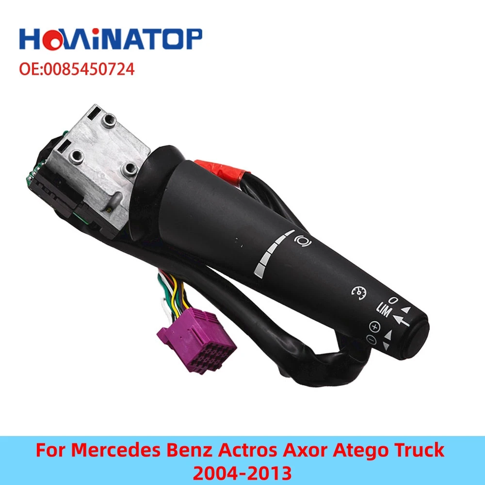 

HOWINATOP A0085450724 Steering Column Turn Signal Switch For Mercedes Benz Actros Axor Atego Truck 2004-2013 OEM Replacement