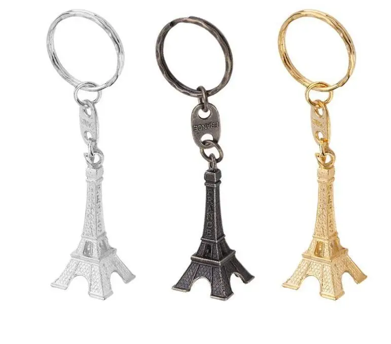 1000 Pieces/lot Retro Exquisite Business Promotional Gifts Paris Tower France Tower Keychain Wholesale