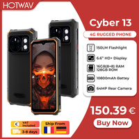 [Stock in EU] HOTWAV Cyber 13 Rugged Phone 10800mAh 8GB 128GB Smartphone 150LM Flashlight 6.6'' HD+ 64MP Android 14 Cellphone