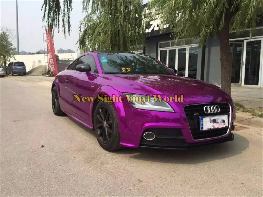 Best Quality Flexible Violet Chrome Purple Vinyl Car Wrap Foil Bubble Free