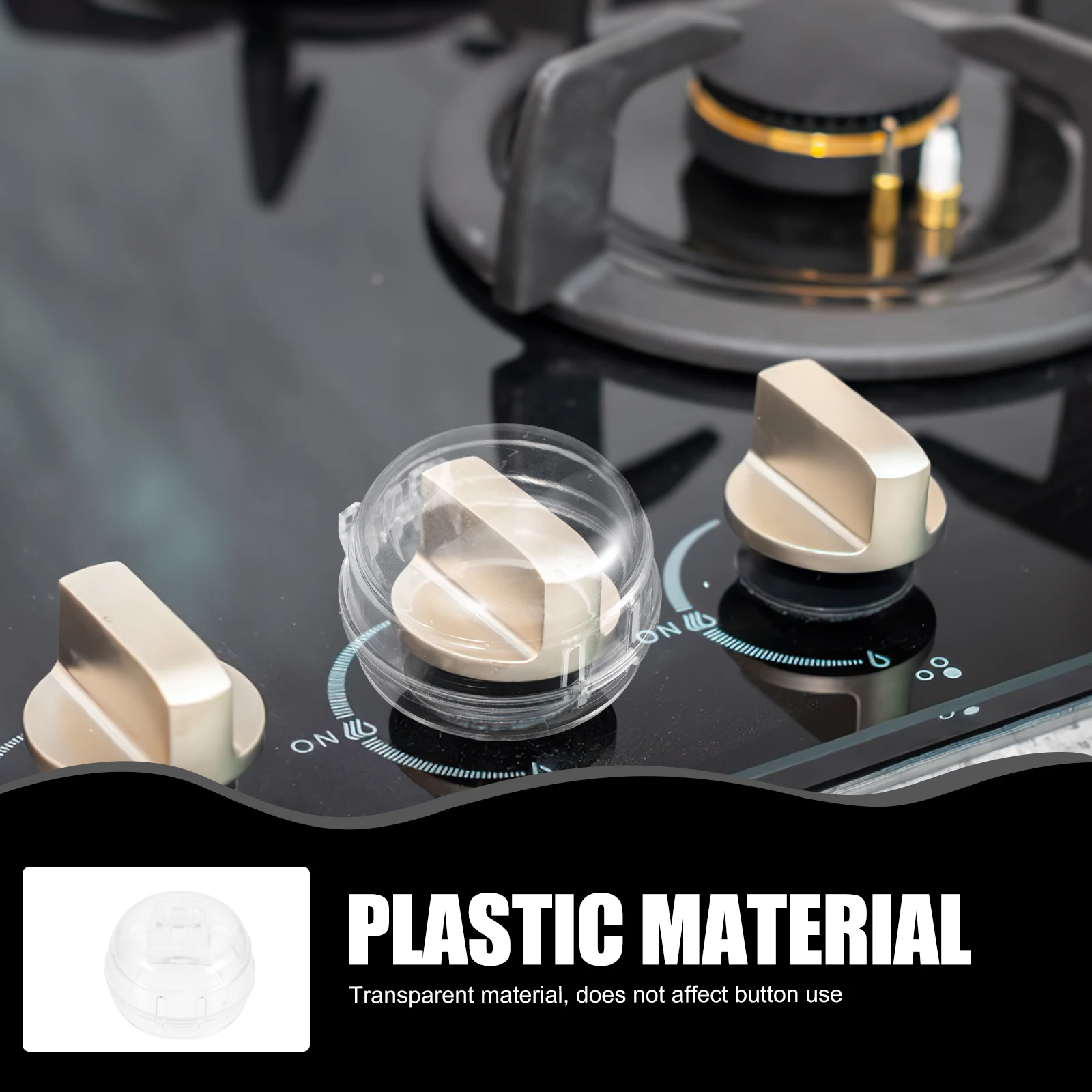 6 stks Transparante Knop Covers voor Kind De Meeste Apparaten Gasfornuis Knop Sloten Wasmachine Computer Protectors Huishouden