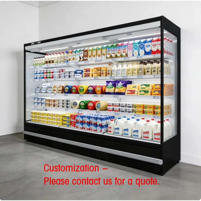 custom.New Design Supermarket Upright Milk and Cheese Cooling Refrigerator Commercial Refrigeration Equipment Supermarke