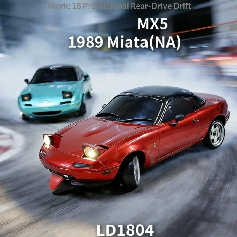 Landa Tech Rc Drift Car LD1804 MX5 With Gyroscope Pop Up Headlight Working Lights Cute Tongue Design For Hobby Enthusiasts