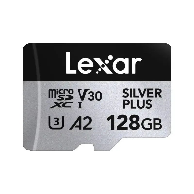 Lexar Professional SILVER PLUS Micro SD Karte 256GB 128GB 64GB Speicherkarte bis zu 205MB/s Lesegeschwindigkeit UHS-I Karte U3 A2 V3 4K für Drohnen