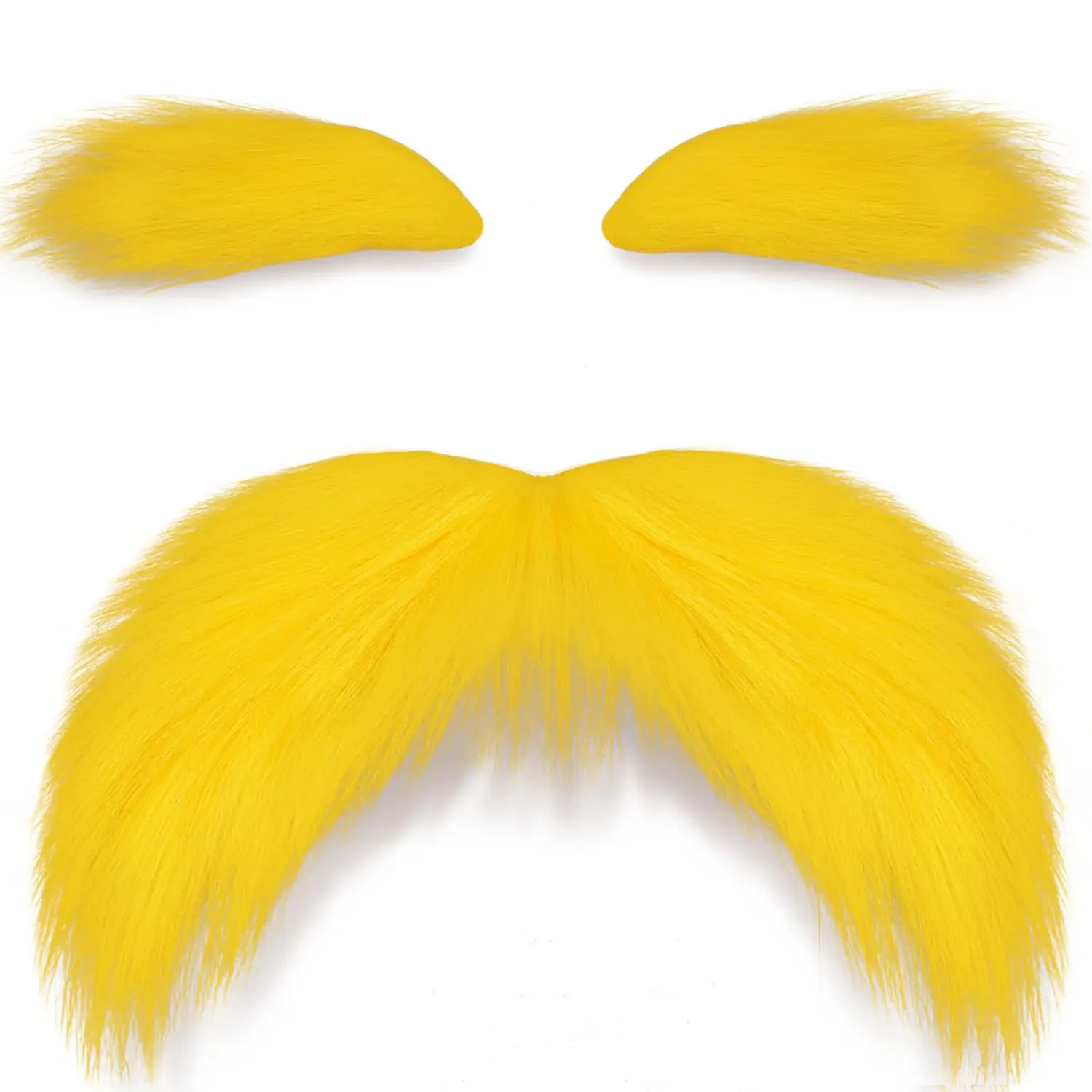 Mustache and Eyebrows, Funny Cosplay Costume Accessories,Self Adhesive Fake Beard Mustaches Bushy Eyebrows