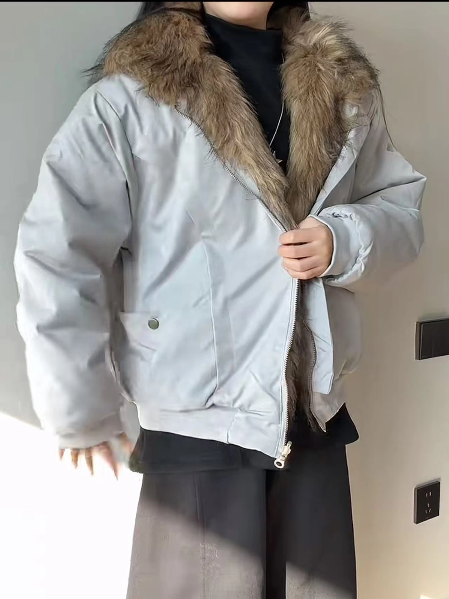 معطف شتوي للرجال من American Retro Thiened من القطن مع ياقة من الفرو بغطاء للرأس من Jaet للشباب عصري طويل Sve Zipp...