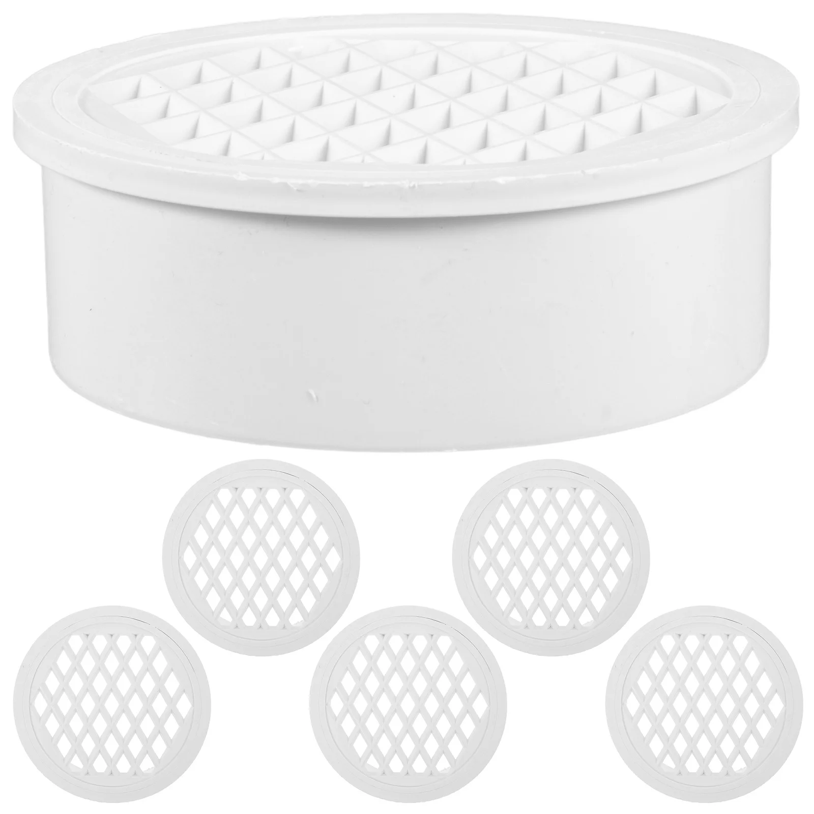 6 قطعة غطاء أرضية مستديرة في الهواء الطلق استنزاف صر يغطي للشرفة الحمام المرآب الأنابيب استنزاف تصفية المجاري مكافحة حجب