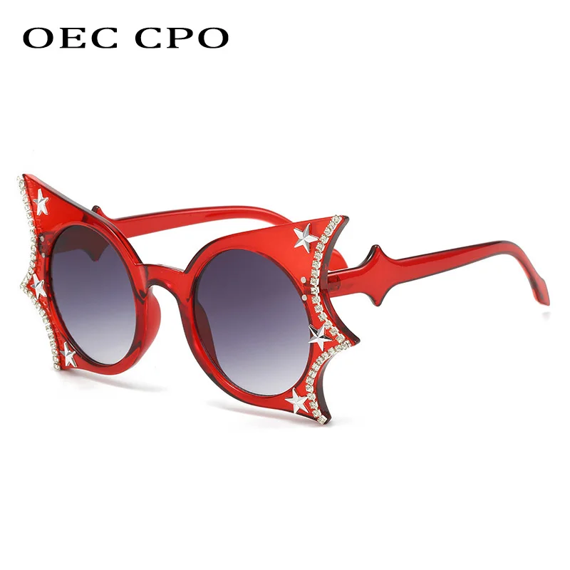 

Diamonds Luxury Butterfly Sunglasses New Women Men Trends Rhinestone Punk Hip Hop Sun Glasses Female Fashion Party Shade Eyewear