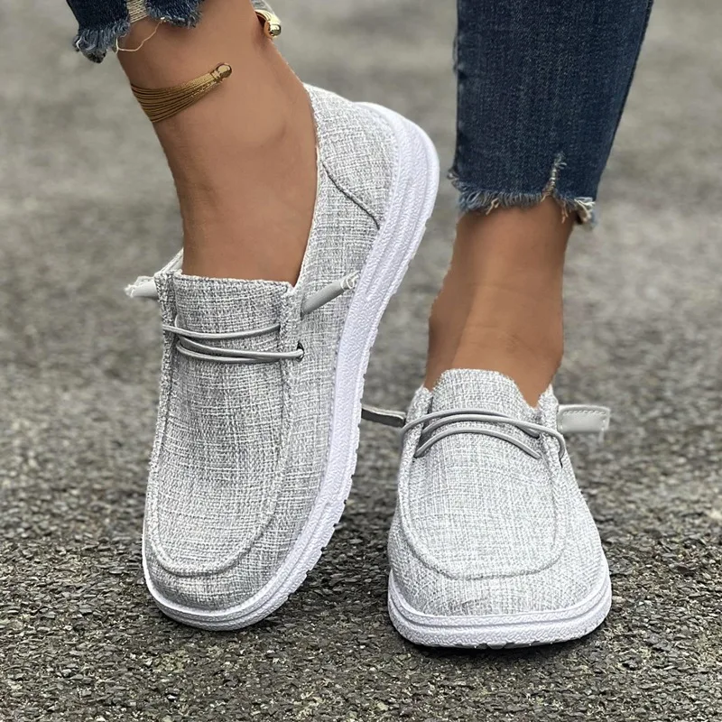 أحذية رياضية نسائية عصرية كاجوال برباط علوي بمقدمة مستديرة وفم عميق مانع للانزلاق ومقاوم للاهتراء أحذية مفلكنة للجري #3