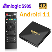 Q96 Max tv box Android 11 Amlogic S905 Quad Core 64 bit 4K 3D UHD smart tv Media Player H. 265 iptv space netflix projectors