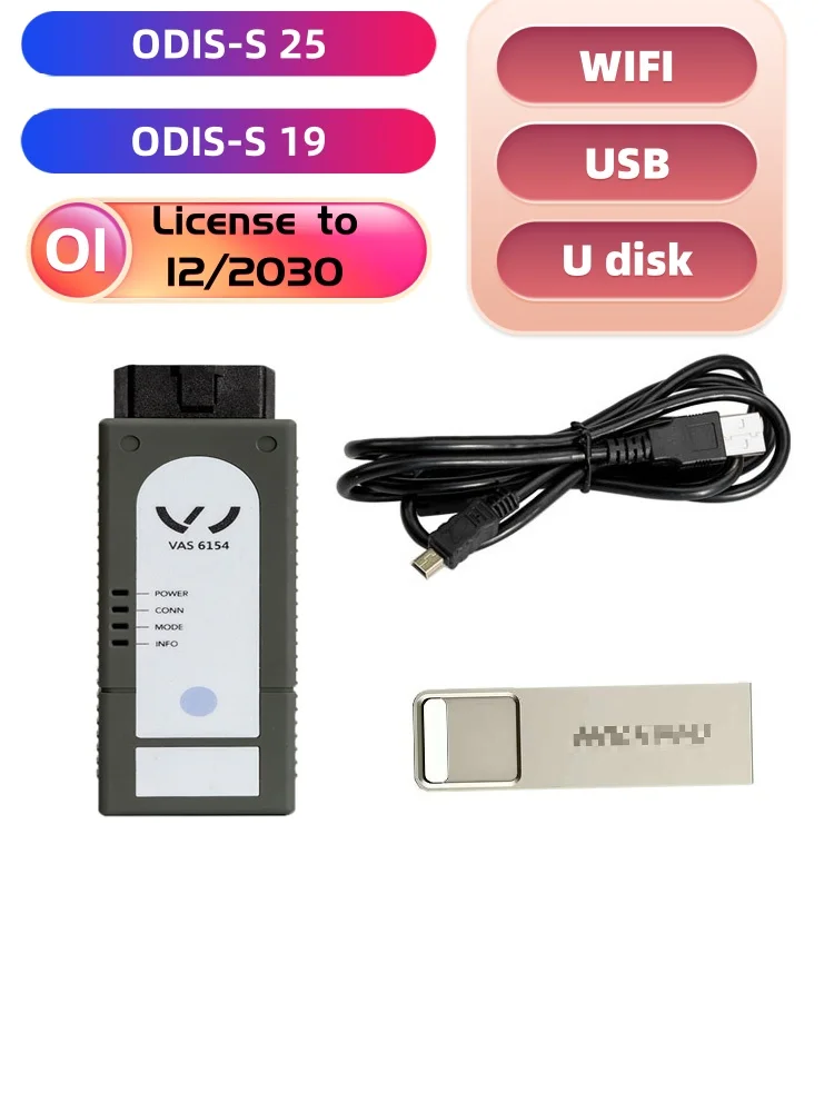 VAS6154  OKI Full Chip Wifi USB DOIP Diagnostic Scanner VCI work with ODIS-Service 25 ODIS-Engnieering 19 For Audi VW Seat Skoda