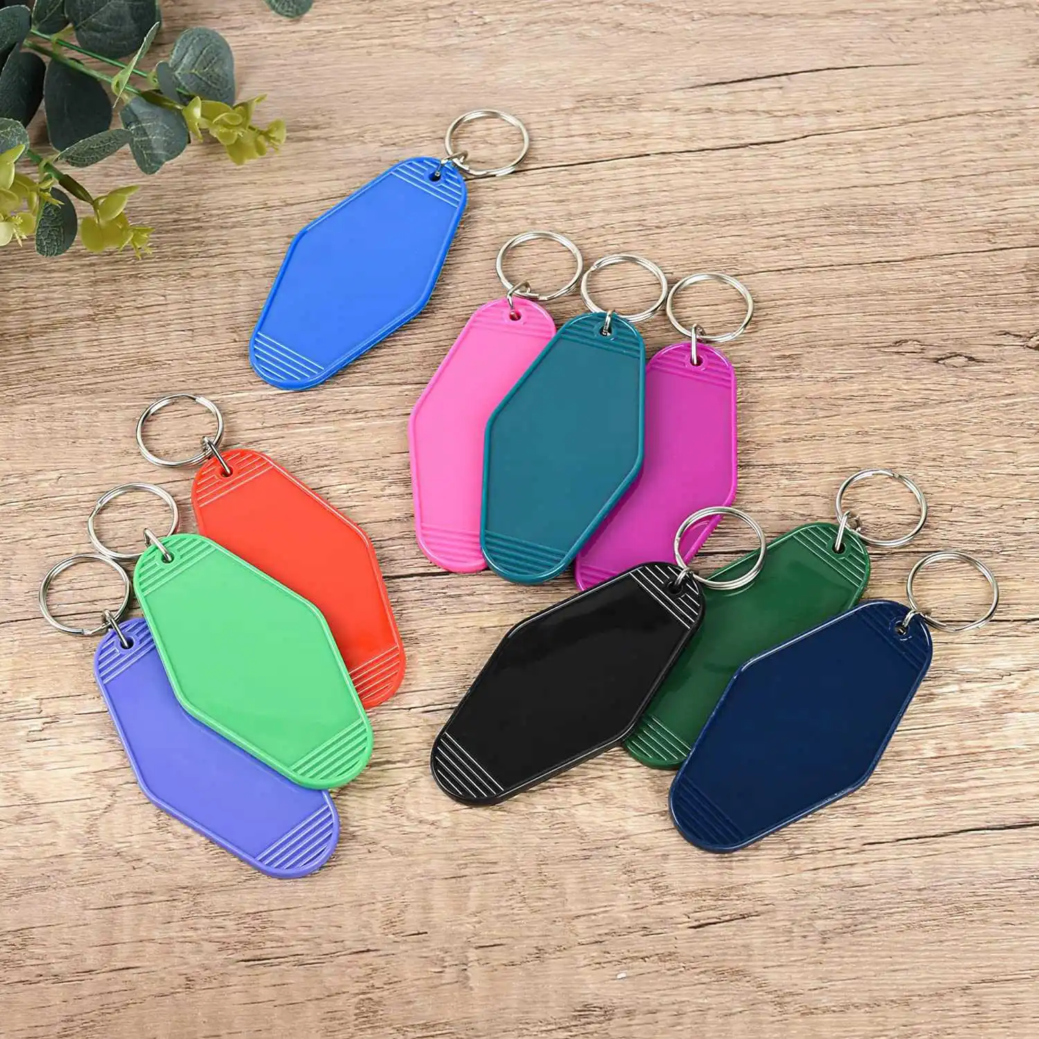 40 Stuks Vintage Motel Sleutelhangers 20 Kleuren Hotel Sleutelhangers Leeg Warmteoverdracht Ornament voor Sublimatie Vinyl DIY Maken HOT