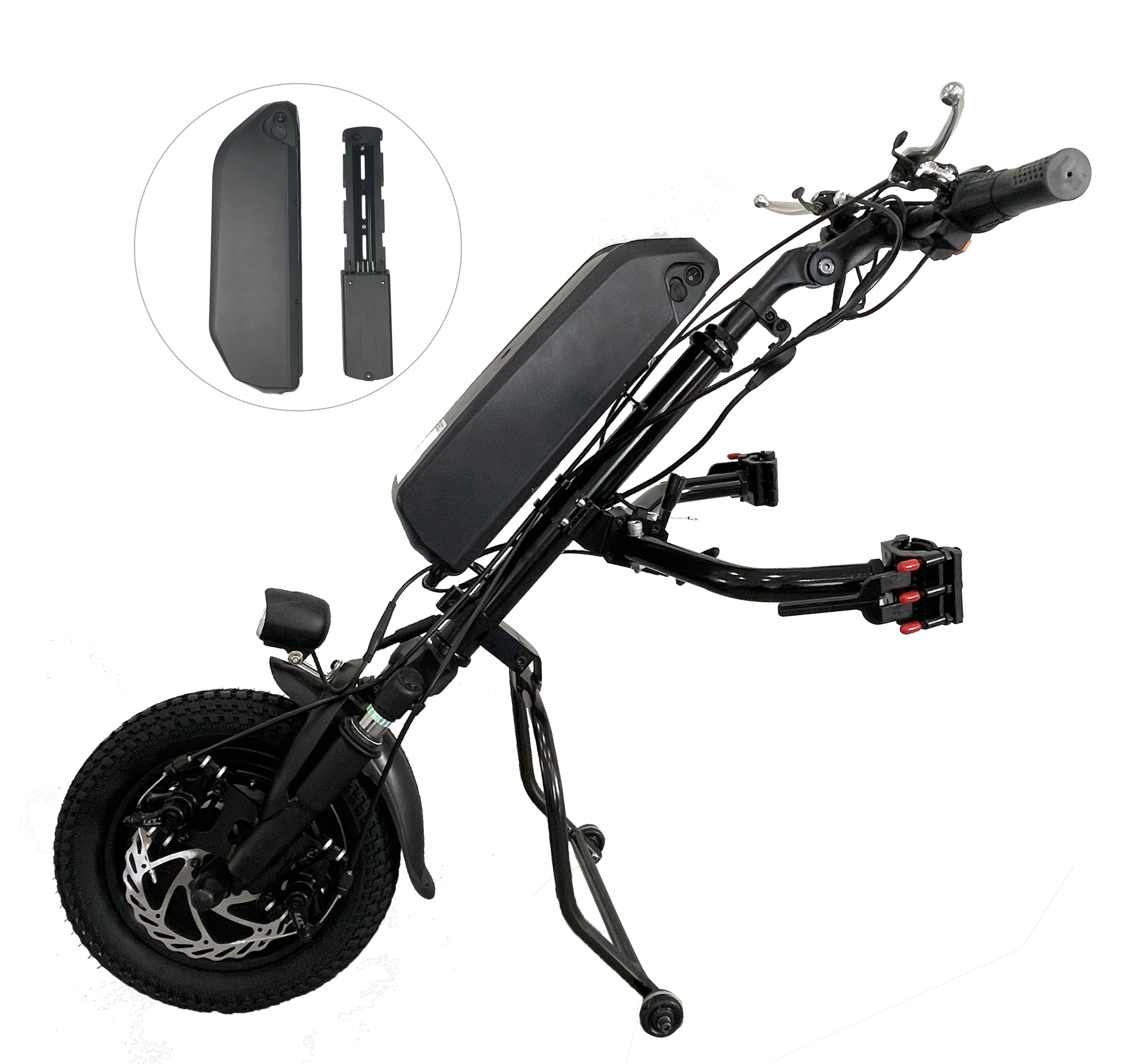 Handcycle Eléctrico para Silla de Ruedas de 36v con Motor de 500w y Batería Polly de 11.6Ah