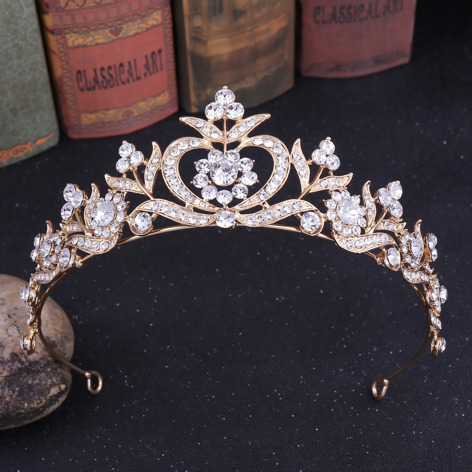 Fashion Crystal Rhinestone Bridal Crowns Princess Queen Tiaras Diadems For Women Bride Wedding Hair Accessories Party Gift