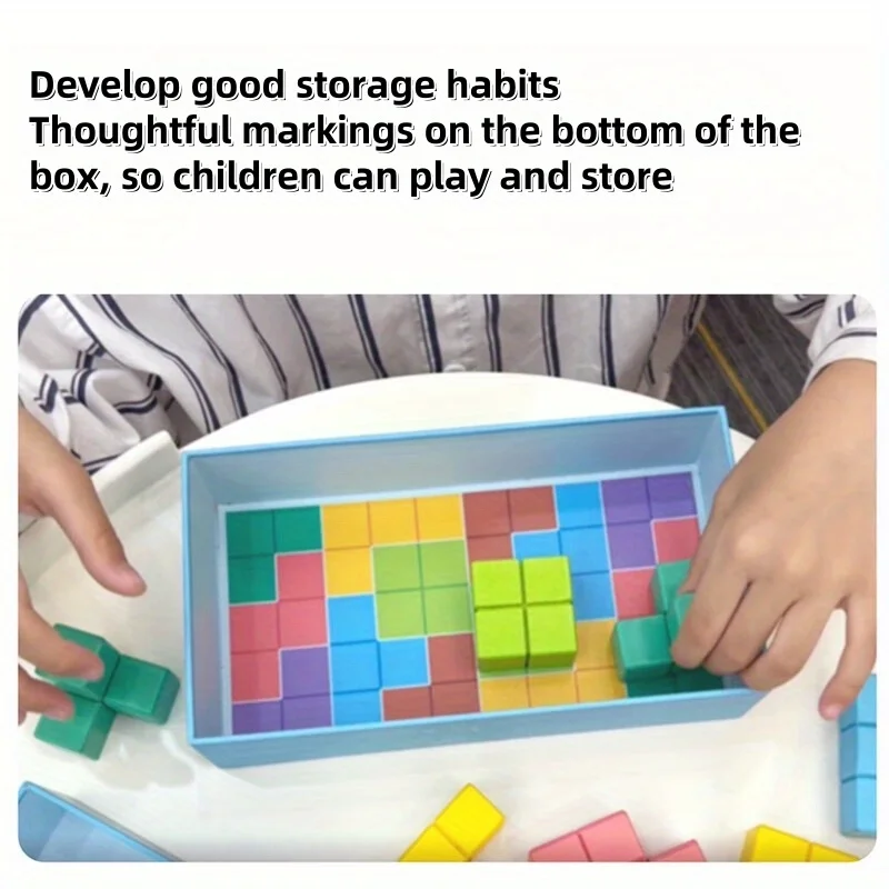 Edukacyjne drewniane klocki i logiczne puzzle - zabawki edukacyjne STEM dla dzieci, łączenie rodziców i dzieci, trening mózgu, gra rodzinna