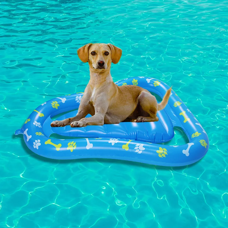 ペット用品：犬用インフレータブルフロート、猫と犬用のプール入浴用エアマットレス