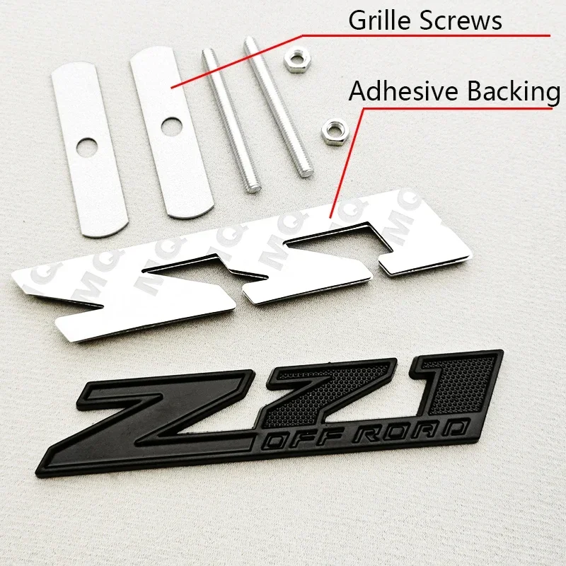 3D Metal Logo Z71 OFF ROAD Car Sticker Trunk Embelem Front Grille Badge For Silverado Colorado Tahoe Accessories