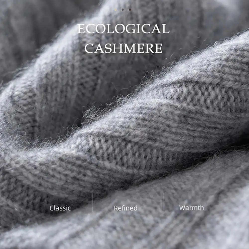 سميكة الكشمير الخالص للجنسين قبعات صغيرة للرجال النساء محبوك رشاقته الشتاء قبعة في الهواء الطلق قبعة تزلج سلس محبوك قبعة الجمجمة #5