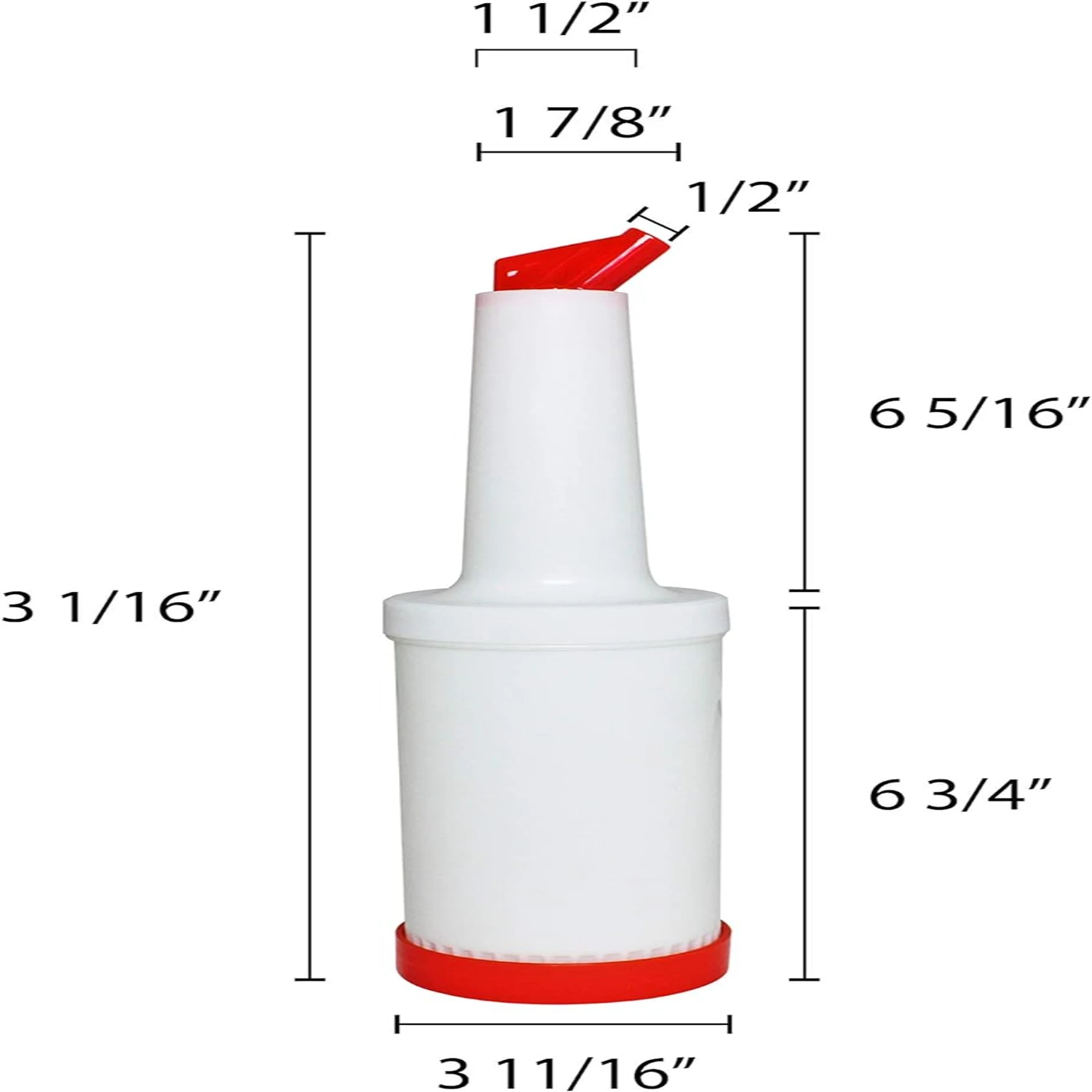 

Stylish and convenient White and Orange Set of 2 Store and Pour 1 Quart Bottles - Essential addition for Home and Commercial Kit