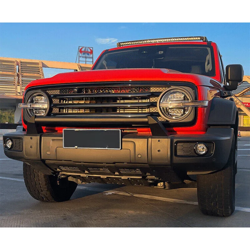 For TANK 300 2023 Rolled Front Bumper Push Rod Frame U-Shaped Tube Can Install LED Work Light