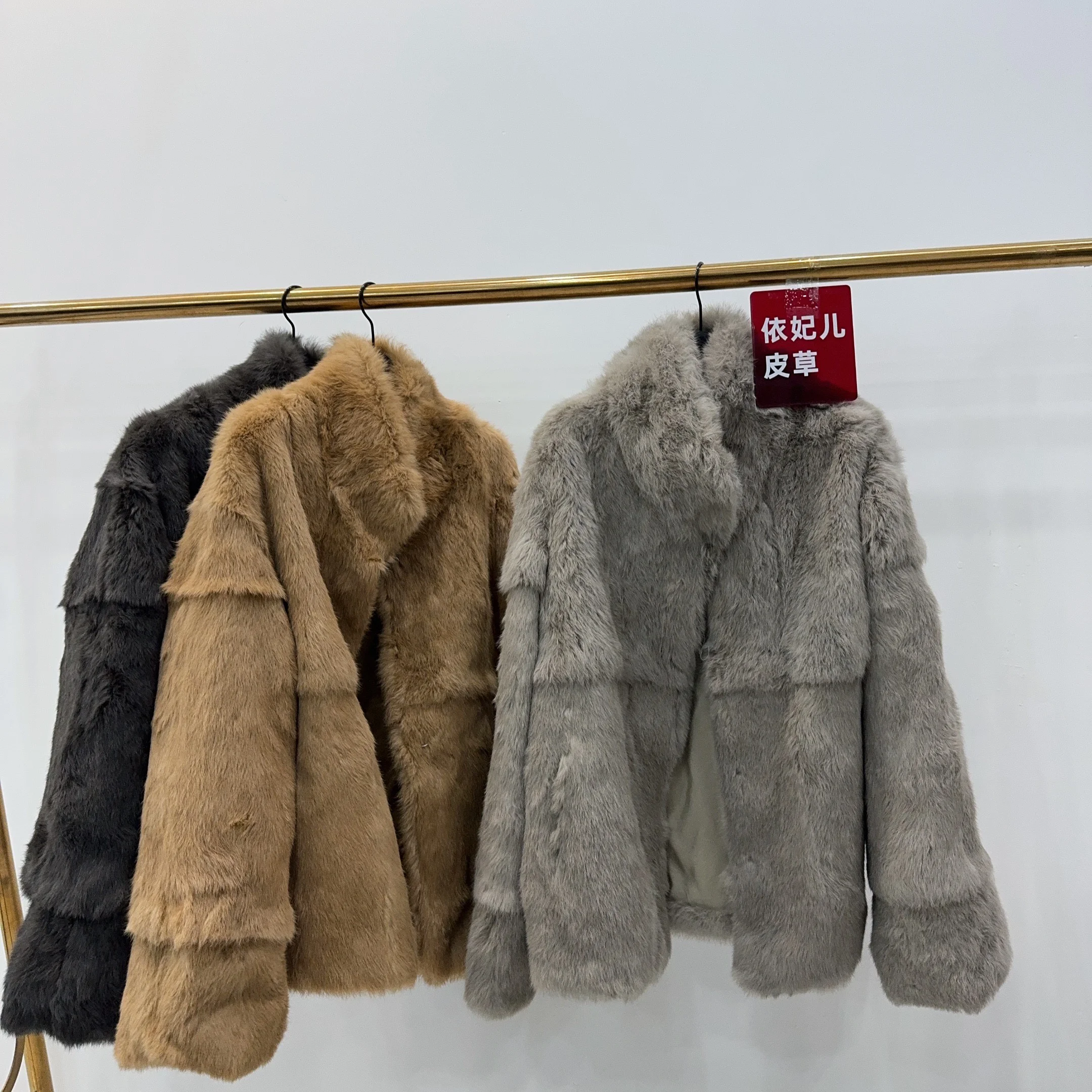 เสื้อโค้ทขนกระต่ายแท้สำหรับผู้หญิง แบรนด์ Jaet Tagkita รุ่น Young Faionable ทรงหลวม สไตล์หวาน สำหรับฤดูหนาว