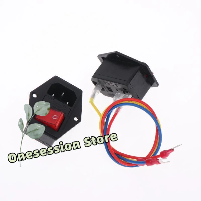 3D Printer Power Switch Male Socket 110V 220V with Fuse Fit Most Mainstream 3D Printers Replacement Accessory