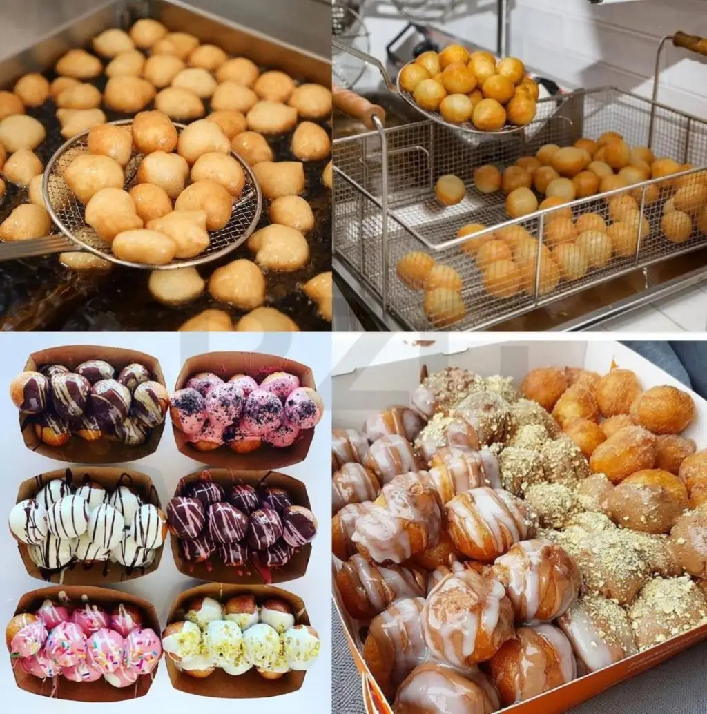 Electric Mini Pon De Ring Mochi Donut Frying Machines 3 Shapes Automatic Lokma Donut Cheese Ball Making Machine