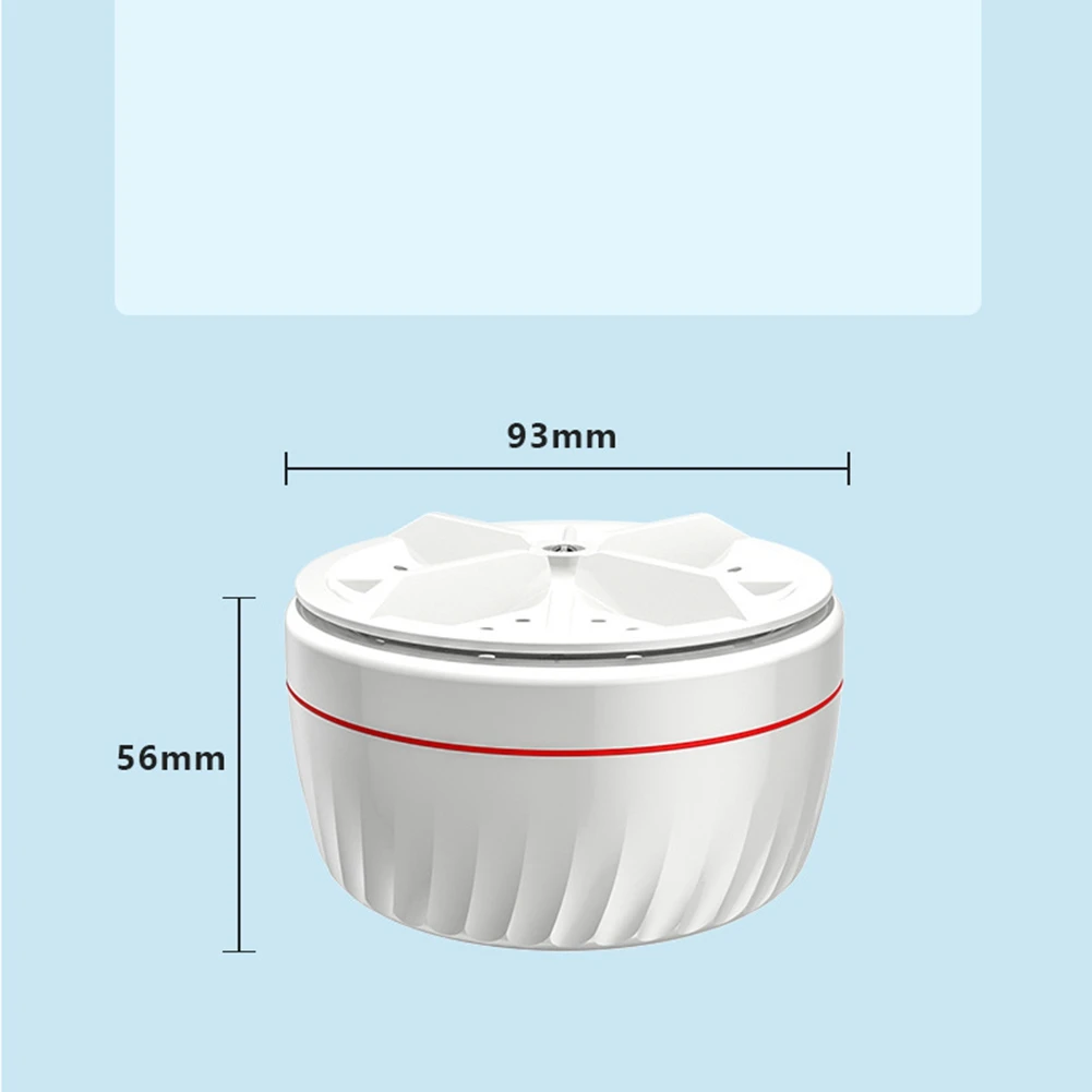 Mini Turbo Washer USB Powered Cleaning Washing Machine for Underwear Socks Mini Ultrasonic Turbo Washer for Home Travel