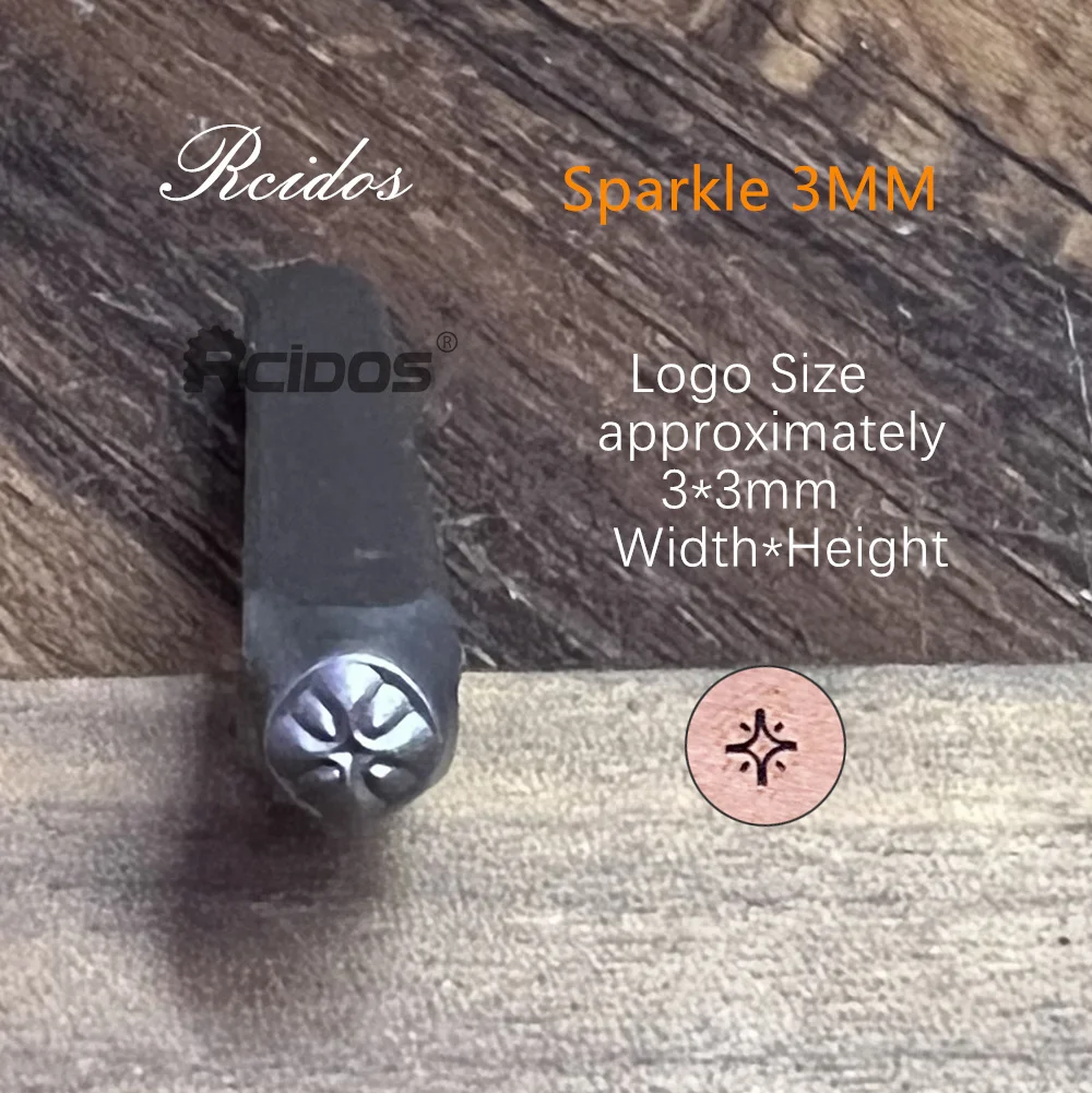 RCIDOS Sparkle /Sunshine Design 3mm Metal Jewelry Design Stamps,DIY Bracelet/jewelry symbols steel stamp