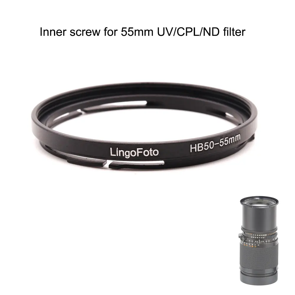 B50 Bayonet to 52 55 58 62 67 72 77 82mm Filter Adapter Ring for Medium Format V System Lens view 5
