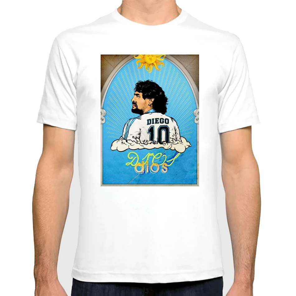 Commemorate The Great Legend Diego Armando Maradona T-shirts Men Fashion Casual Classic O-Neck Top Tees